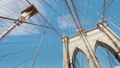 Walk-Along-The-Brooklyn-Bridge-Lower-Angle-Shooting-With-Rotation-First-Person-View