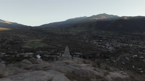 mountain landscape with cross