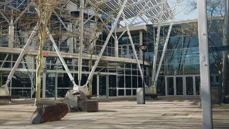 modern campus courtyard