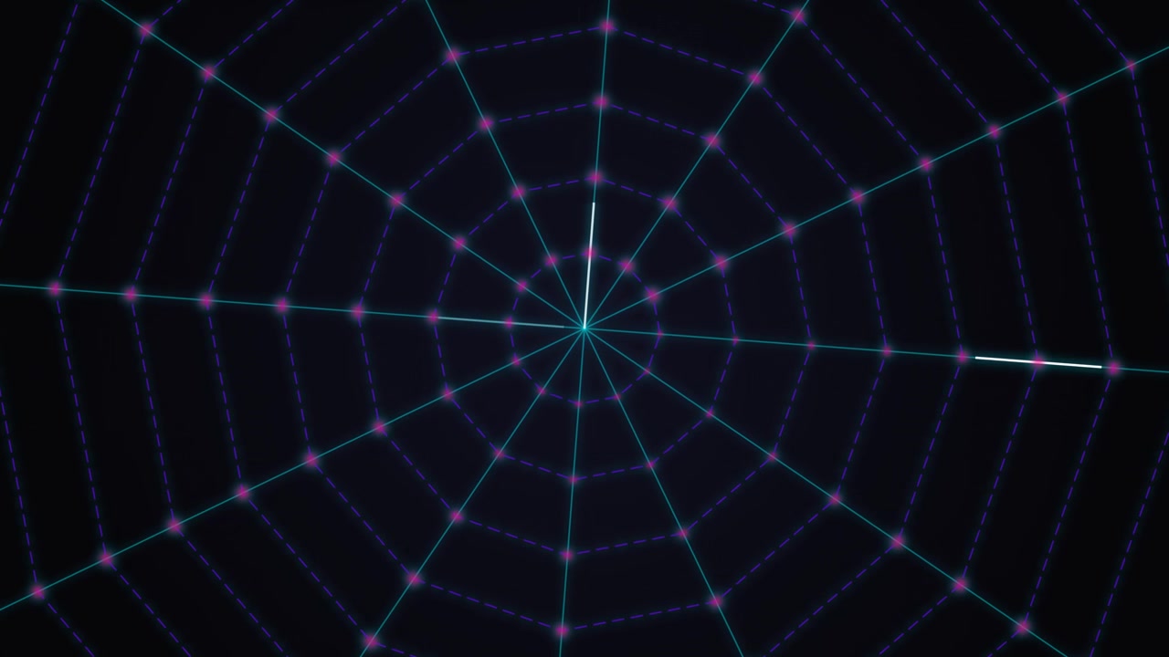 Abstract Digital Radar Scan with Rotating Light Beam