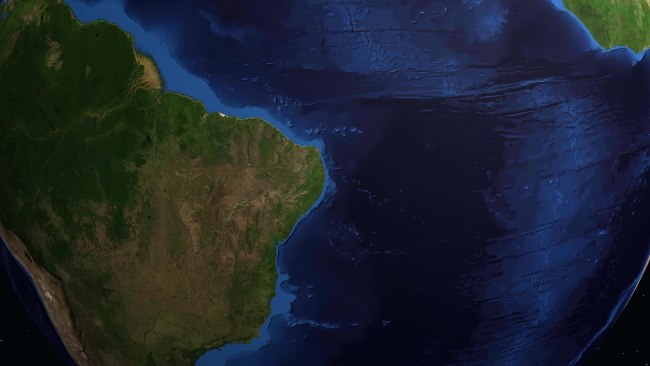 Pianeta Terra che ruota e zooma su Olinda, Brasile