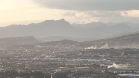 Aerial-Pan-Drone-Telelens-View-of-Pizzoccolo-Mountain-Range-taken-from-Verona---Not-Graded