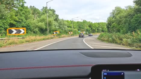 car journey on a scenic london road