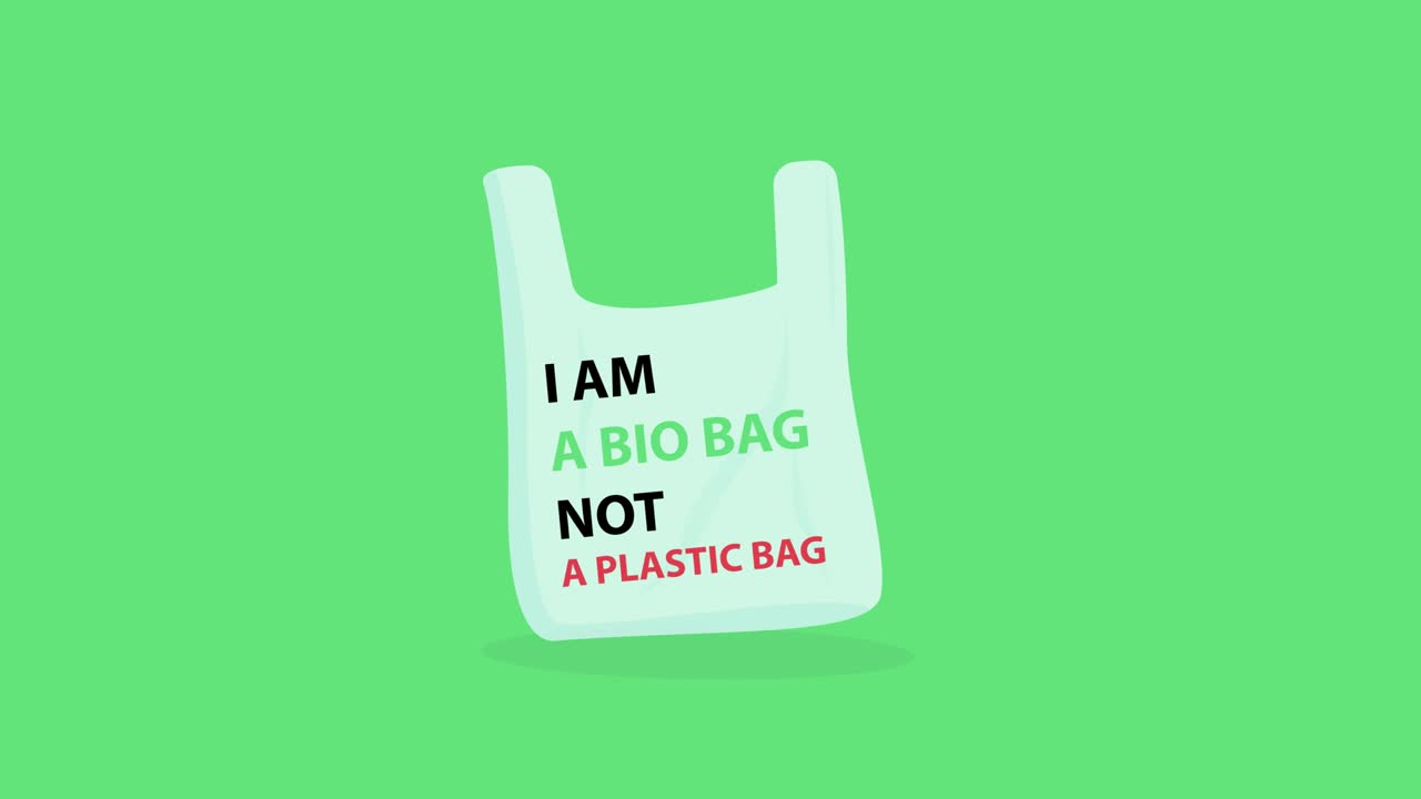 bolsa ecológica con fondo de pantalla verde