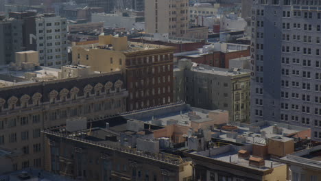 la vista de los edificios de gran altura en san francisco, california - fotografía panorámica