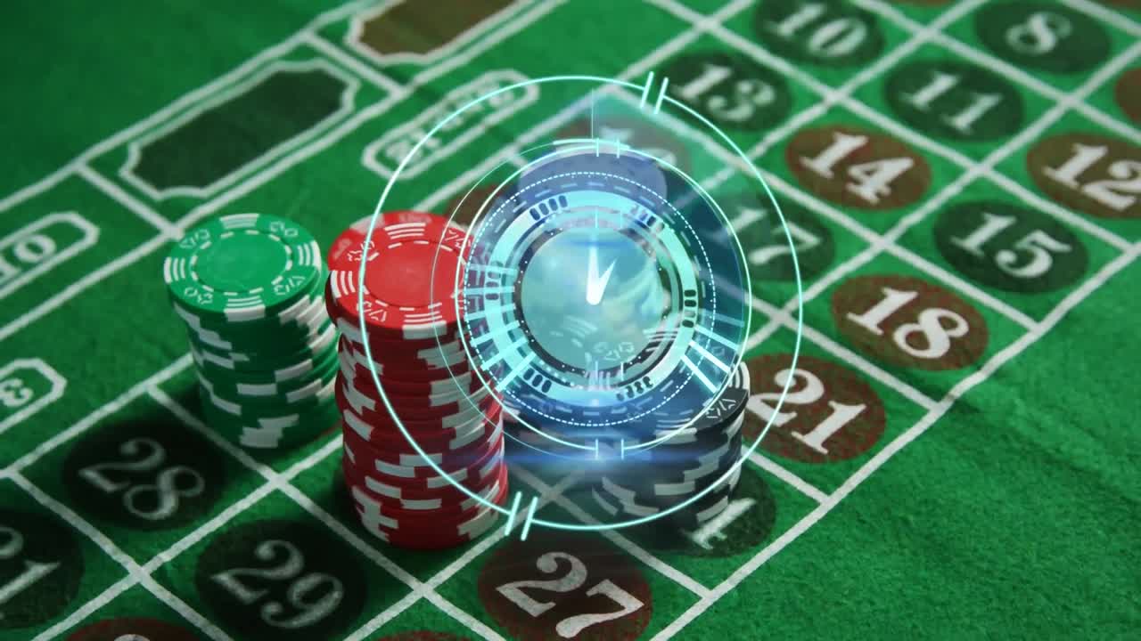 animación del escaneo del alcance con fichas de juego