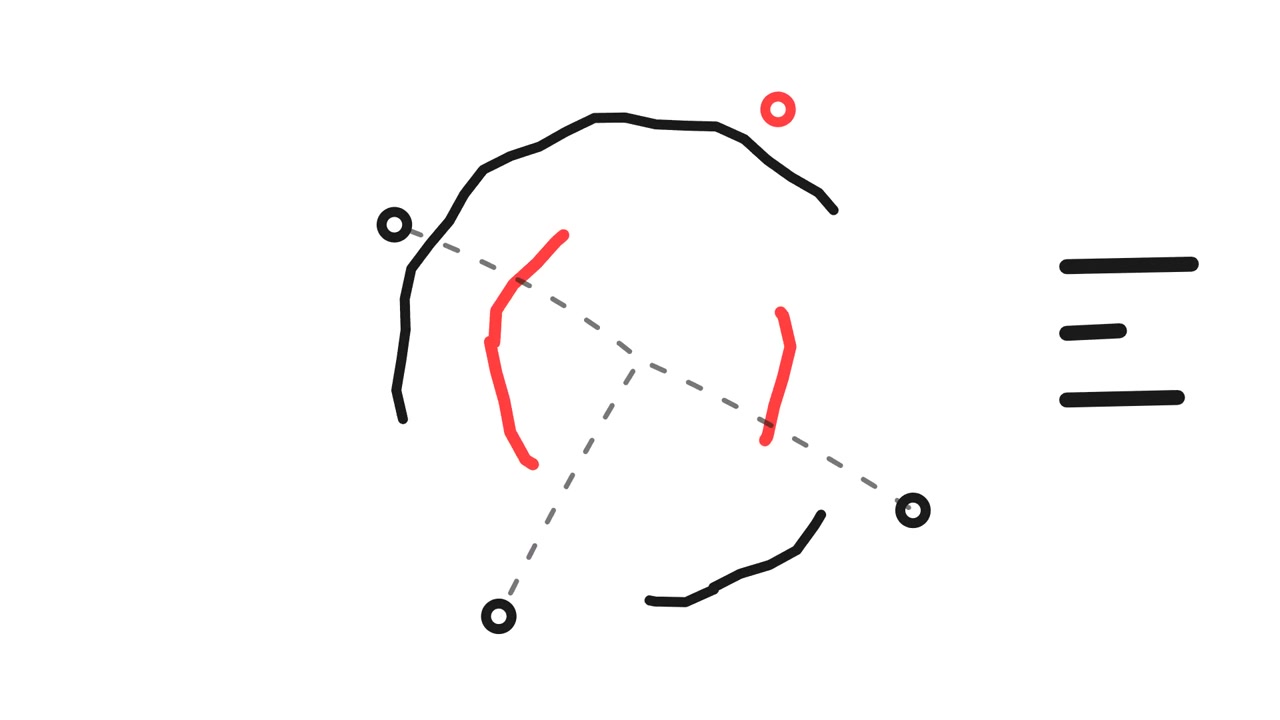 Abstract Animated Graphic of Rotating Geometric Shapes and Lines