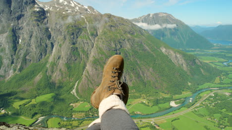 relaxing on a norwegian mountaintop