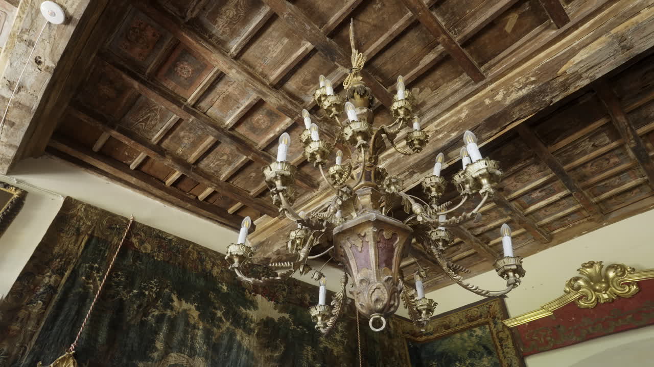 Antique Chandelier in a Historic Room