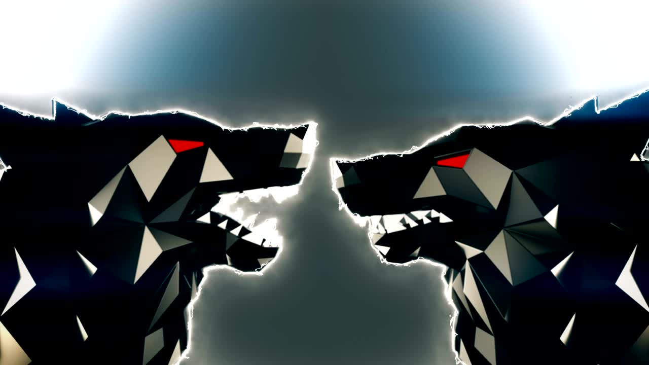 bajo poly cabeza de lobo vj bucle