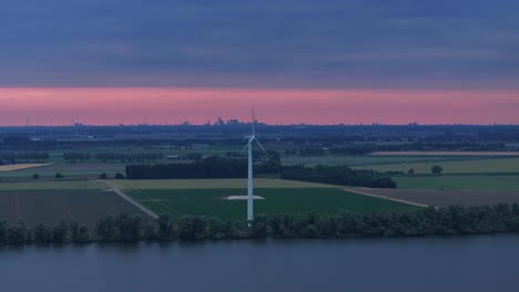 Lone-wind-turbine-rotating