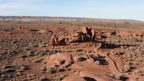 Vista-Aérea-De-Las-Ruinas-Del-Pueblo-Wukoki