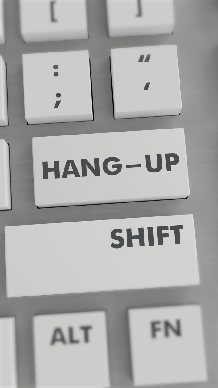 presionando el botón de colgar en el teclado vídeo vertical