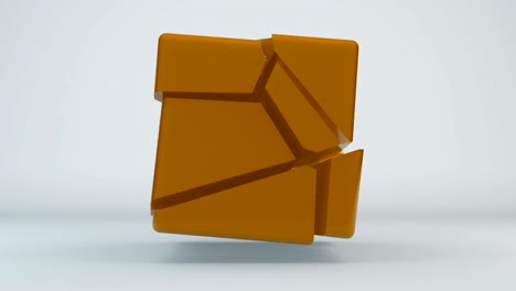 desplazamiento cubo naranja. fondo de bucle sin costuras abstracto