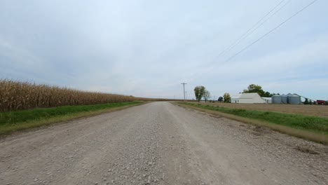 POV-through-driver's-window-while-driving-through-rural-Iowa