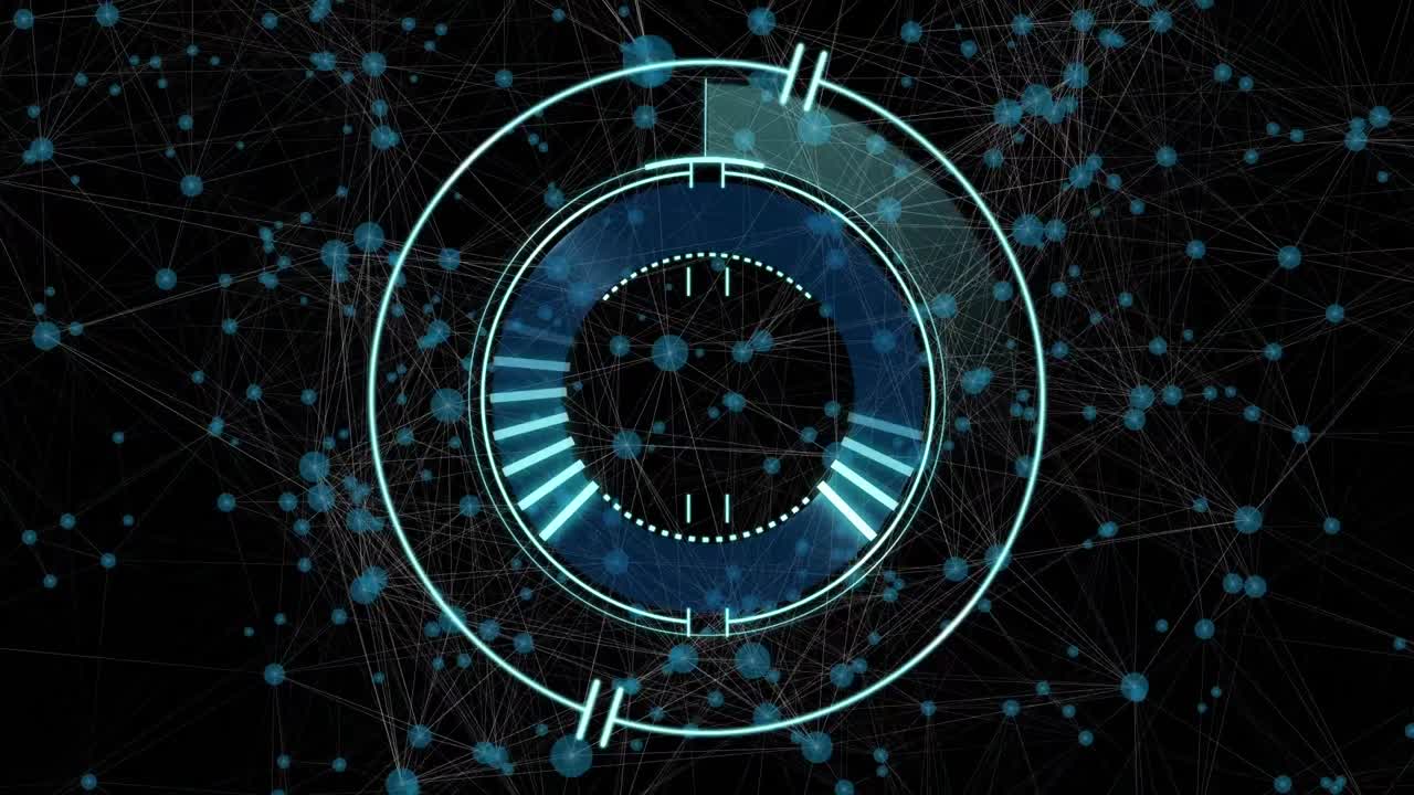 Animation of network of connections over scope scanning