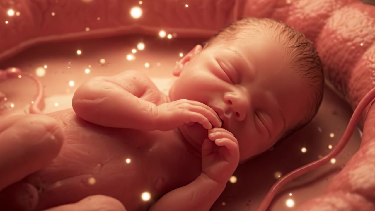 A Serenidade de um Recém-Nascido Delicado: Capturando os Momentos Tranquilos de um Bebê Dormindo, Embelezado com um Brilho Suave de Luz e Calor em um Ambiente Aconchegante.