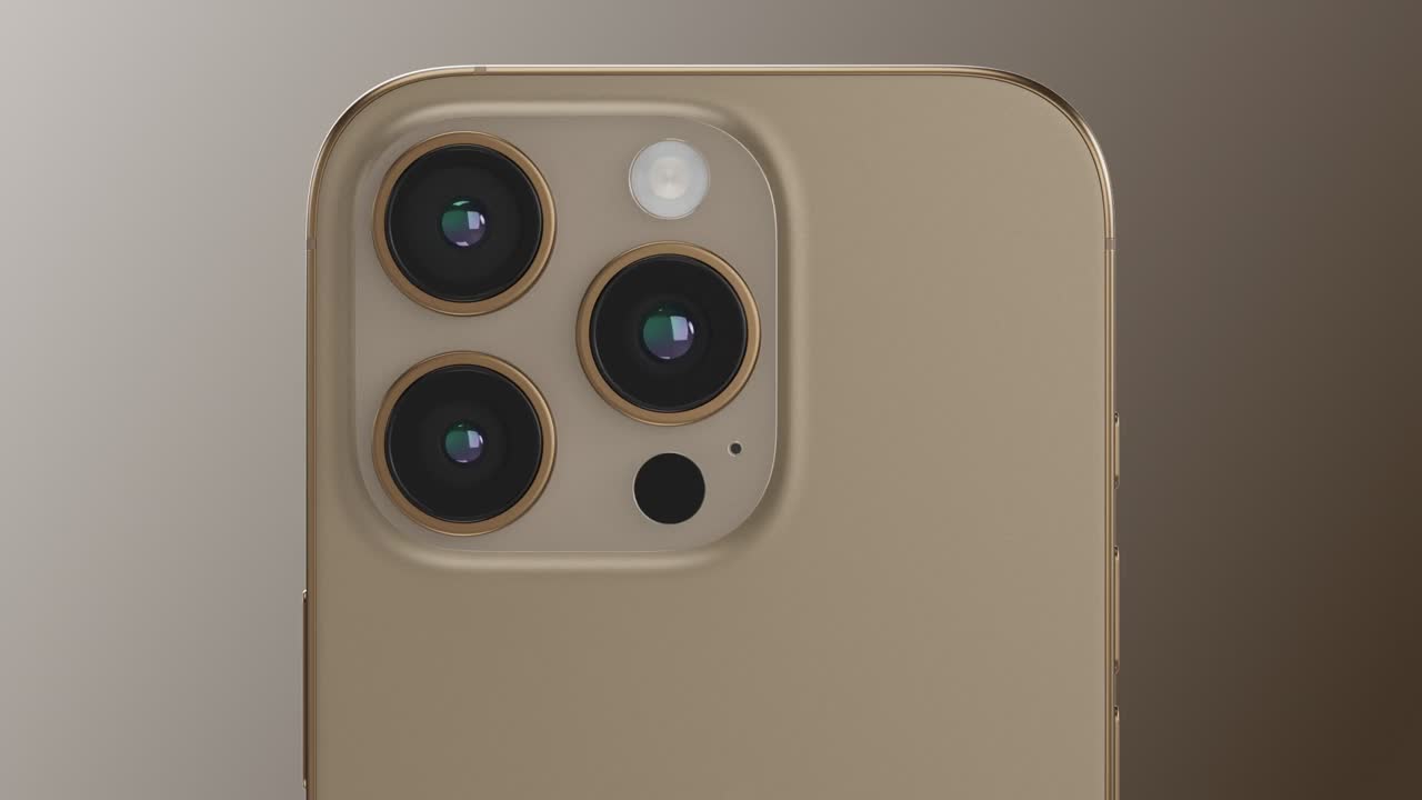 3D Phone Gold Mockup