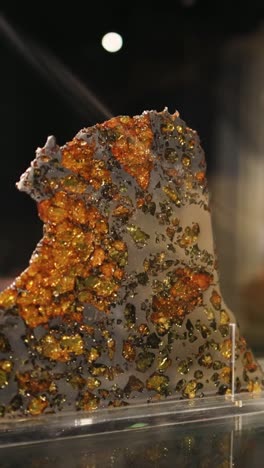 rare earth minerals displayed in museum exhibit