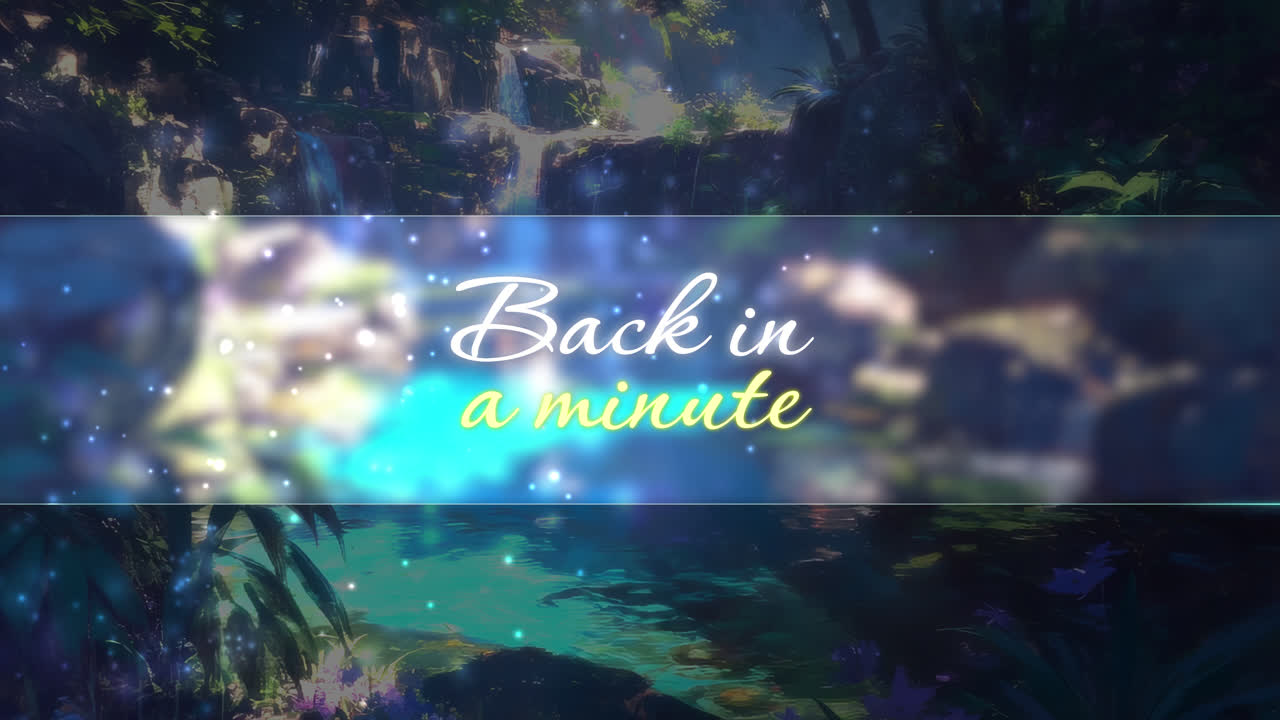 Back in a minute nature scene