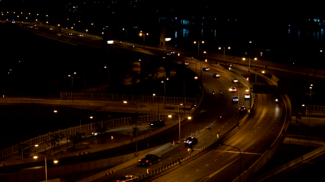 Road traffic in city at thailand.