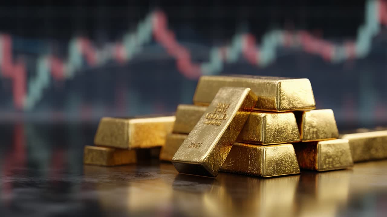 The Intricate Connection Between Gold Bars and Financial Trends: A Visual Representation of Wealth and Market Dynamics in Modern Economics
