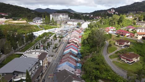 general landscape view of the brinchang district within the cameron highlands area of malaysia