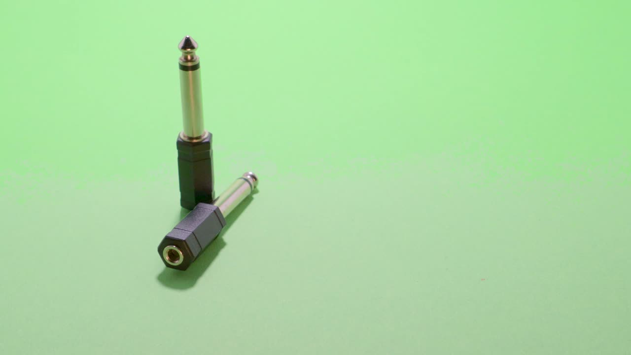 adaptador jack minijack grabación estéreo de audio aislado chromakey