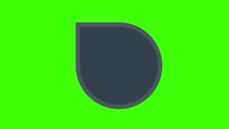 sticker icon of a black blank sign on a green screen in 4k