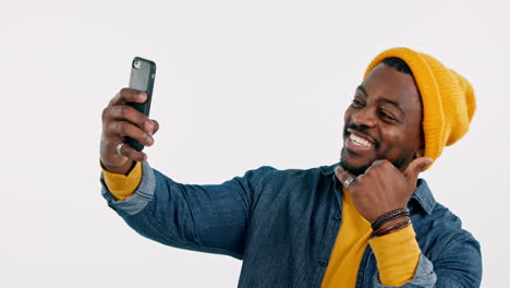 Cool,-black-man-or-influencer-taking-a-selfie