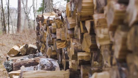 wood pile in northern minnesota