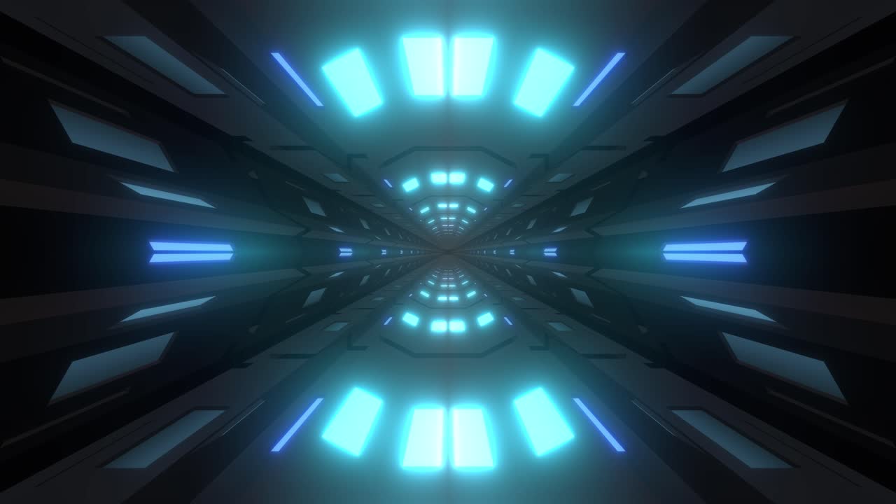 Futuristic Glowing Tunnel