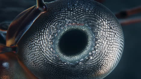 macro close-up of an insect's compound eye
