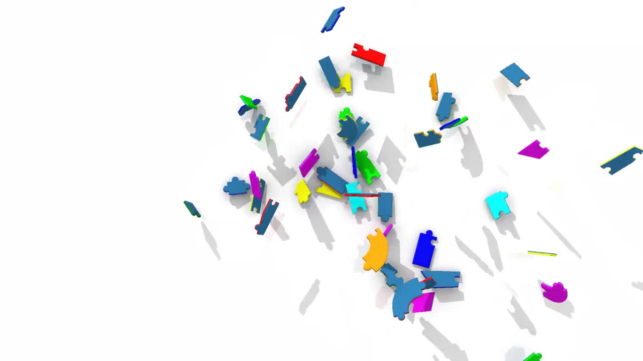 piezas 3d que forman la palabra trabajo en equipo