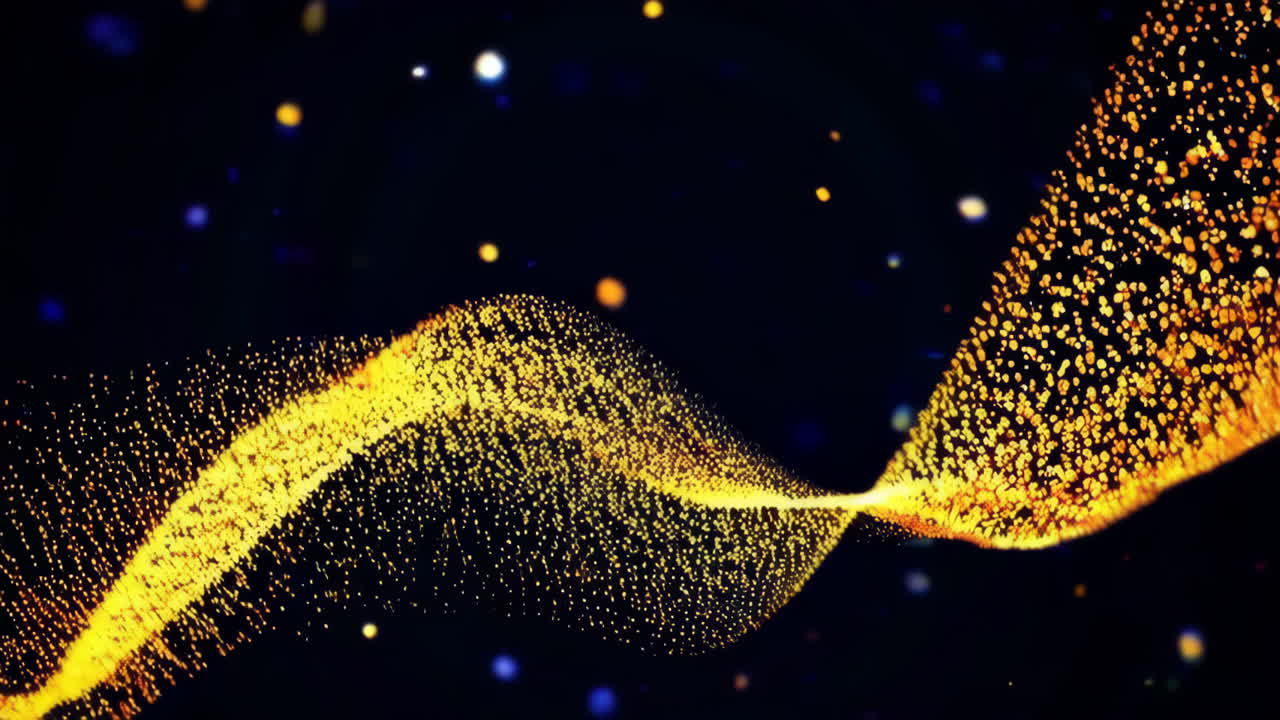 Abstract Gold Particle Wave