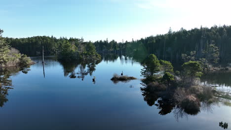 Filmado-En-Coos-Bay,-Oregon-En-Empire-Lakes-Con-Un-Dron-Mavic-3