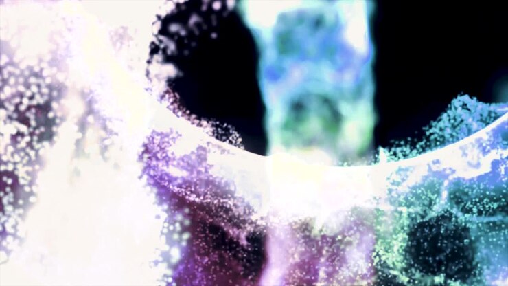 Abstract Glowing Particles