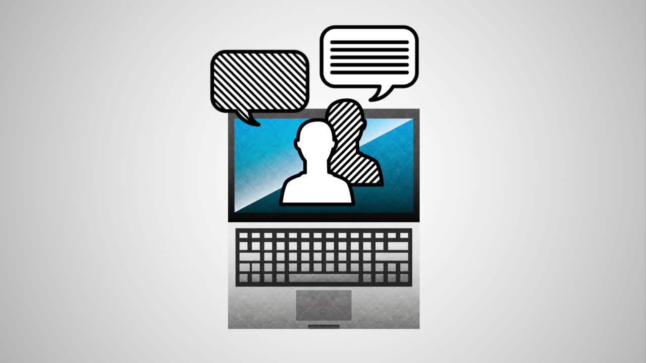 marketing en las redes sociales con computadora portátil