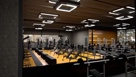 modern commercial gym interior