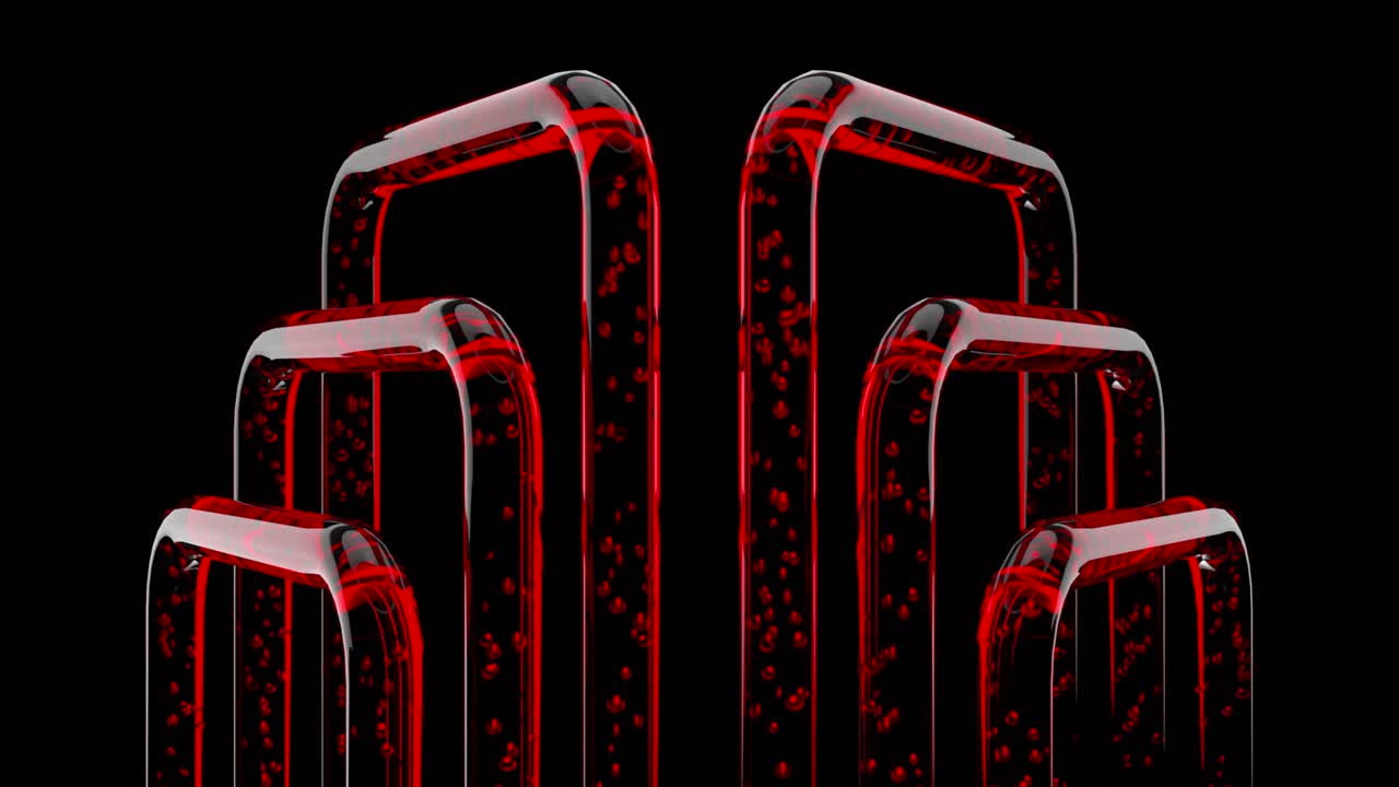 빨간 유리 기하학적 구조