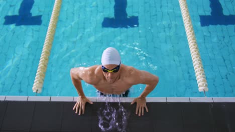 swimmer training in a swimming pool