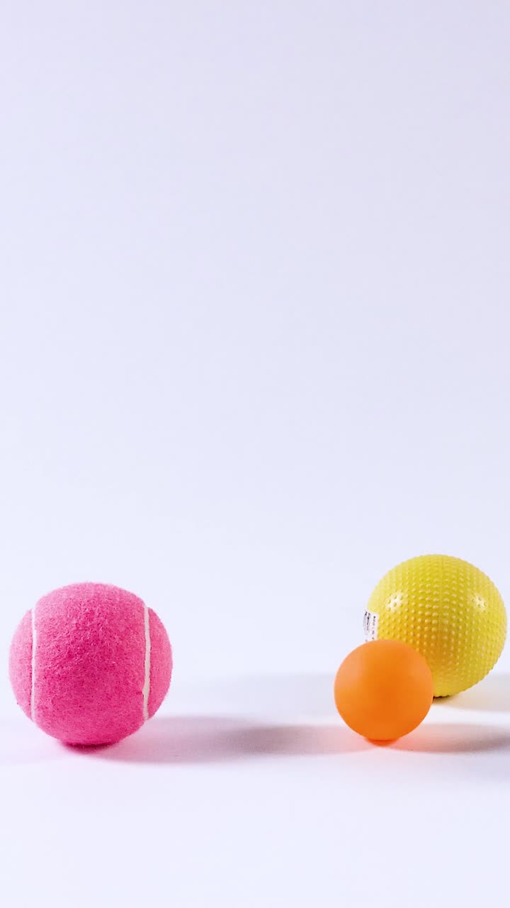 Colorful Balls on White Background