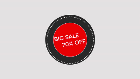 big-sale-70%-off-motion-graphic-video-with-alpha-channel-transparent-background.-sale-promotion,-advertising,-marketing,-website.