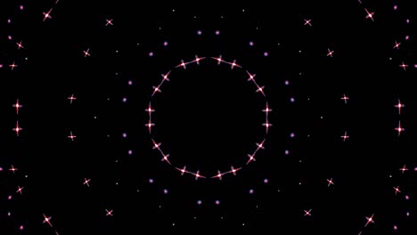 colorful abstract stripes bright colors shining dots, round shapes on a black background