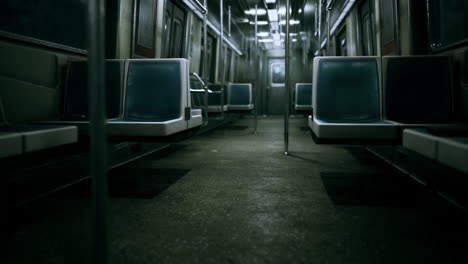 tren de metro de metal vacío en la ciudad de chicago
