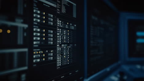 advanced digital interface displaying data and system controls