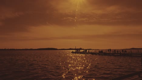 coastal landscape during sunrise. static