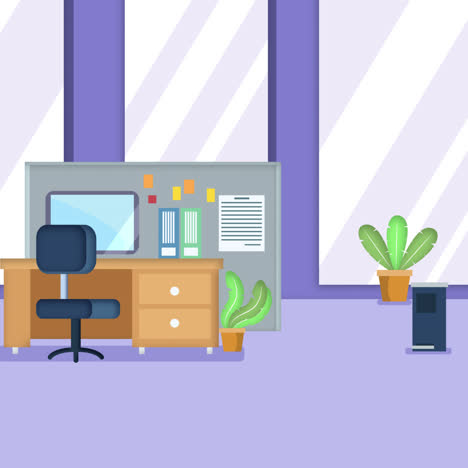 modern office workspace illustration