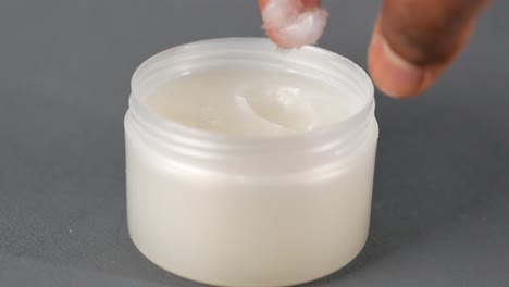 applying body butter or cream