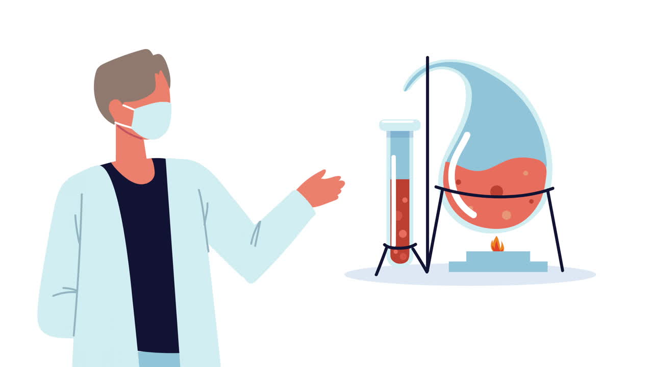 científico masculino en trabajo de laboratorio